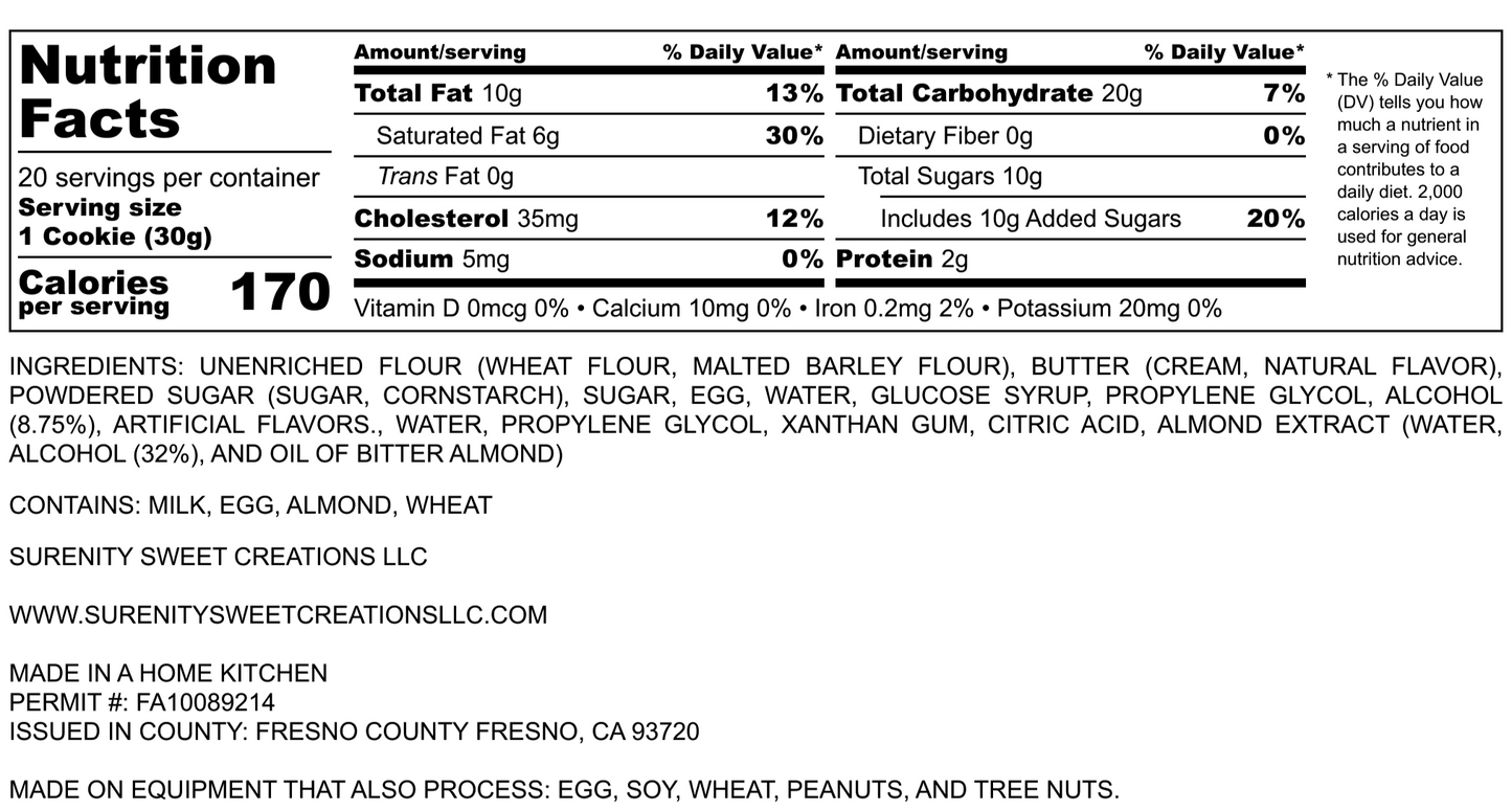 Tea Butter Cookies (Sugar)