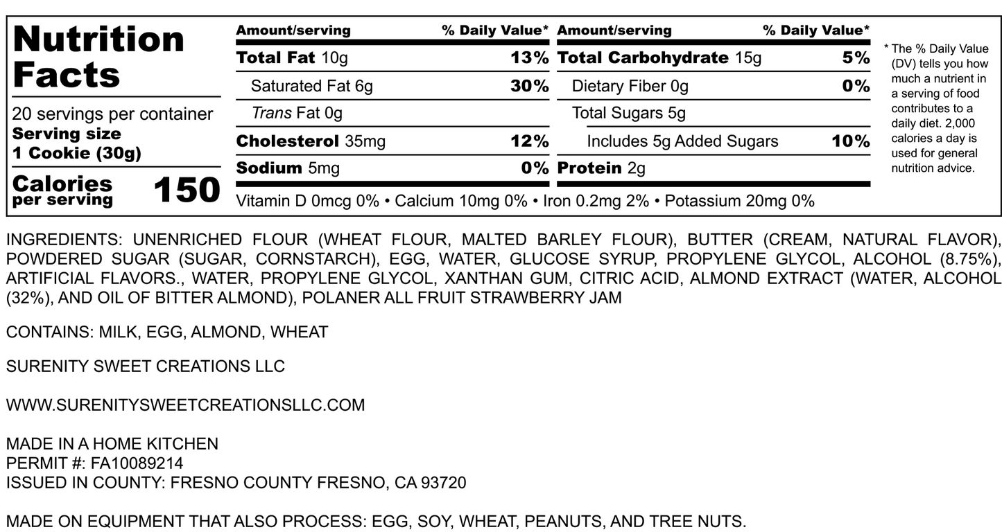 Tea Butter Cookies (Jam)