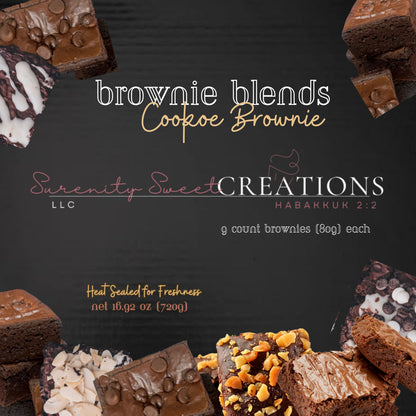 Brownie Blends Cookie Brownie (9 Count) | Surenity Sweet Creations LLC