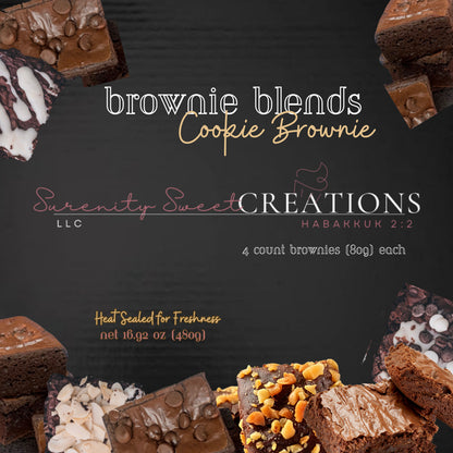 Brownie Blends Cookie Brownie (4 Count) | Surenity Sweet Creations LLC