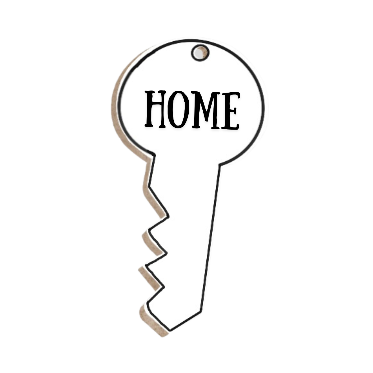 Real Estate Round Key "Home" Sugar Cookies (A) - Medium 3.5"